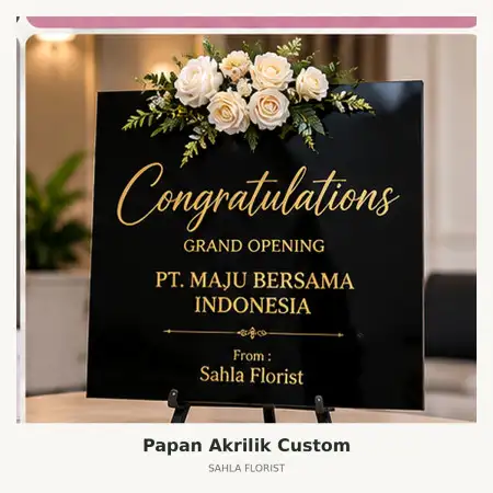 Papan Bunga Akrilik Cilendek